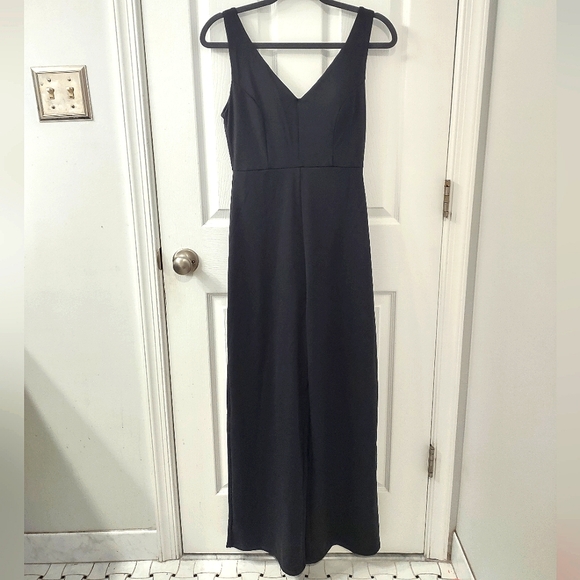 NWT Popilush The Shapewear Jumpsuit Wide-Leg Sleeveless Black - Picture 2 of 13